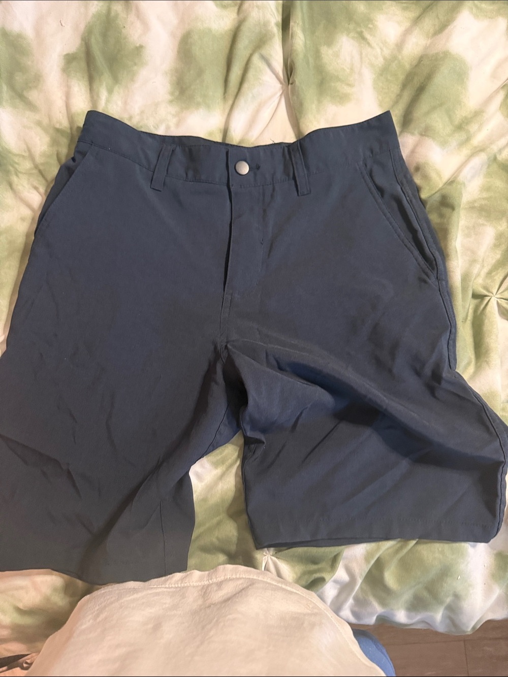 Panama Jack Navy Flat-Front Casual Shorts